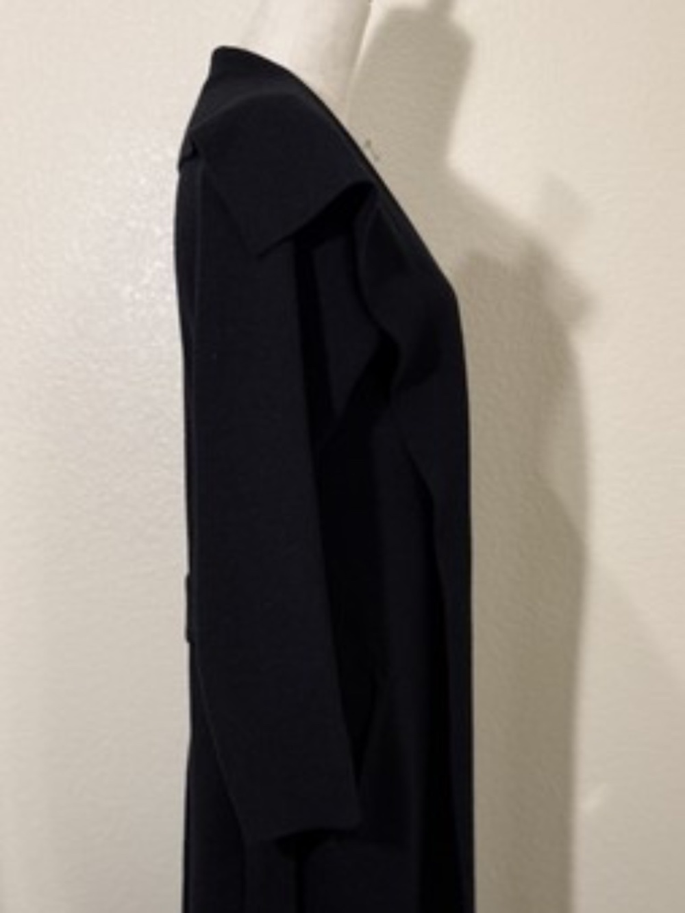 MaxSport Womens XL Black Long Cardigan Duster Belted Open Front Viscose - Picture 4 of 7